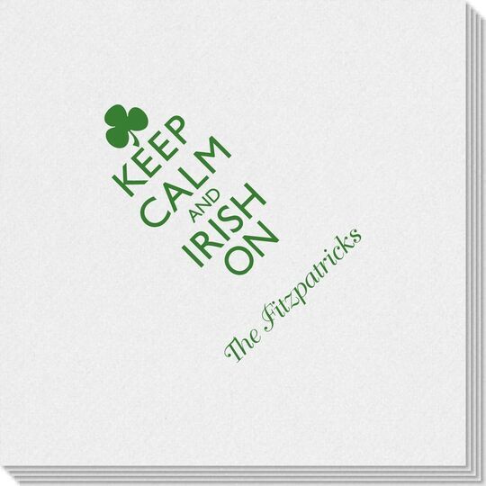 Keep Calm and Irish On Linen Like Napkins